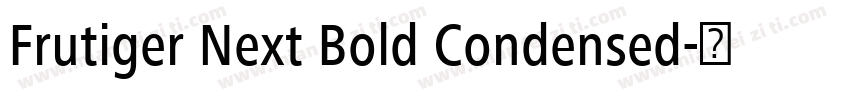 Frutiger Next Bold Condensed字体转换
